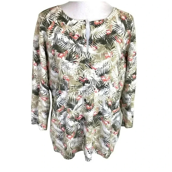 CJ Banks X(14W)‎ flamingo full button cardigan - Picture 1 of 8